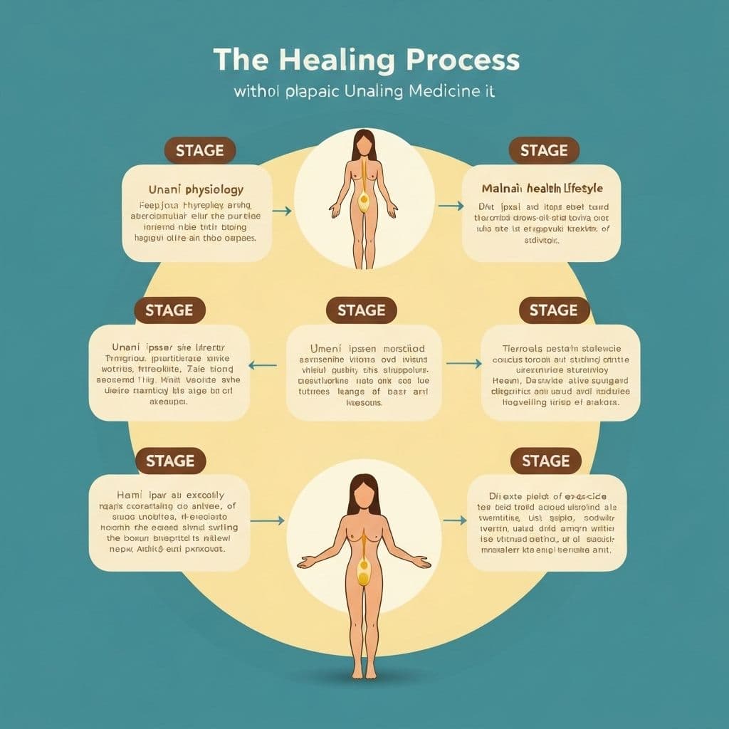 Unani healing process infographic